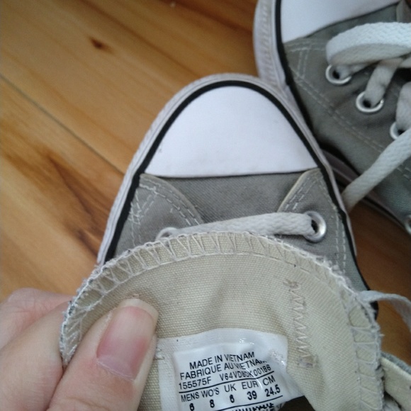 Converse grey women's shoes size 8 - Picture 4 of 7